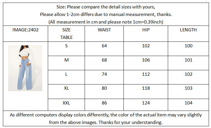 Relaxed Fit Denim Wide-Leg Jeans