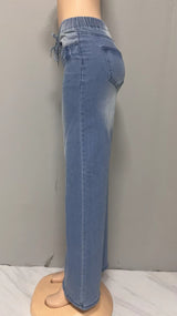 Relaxed Fit Denim Wide-Leg Jeans