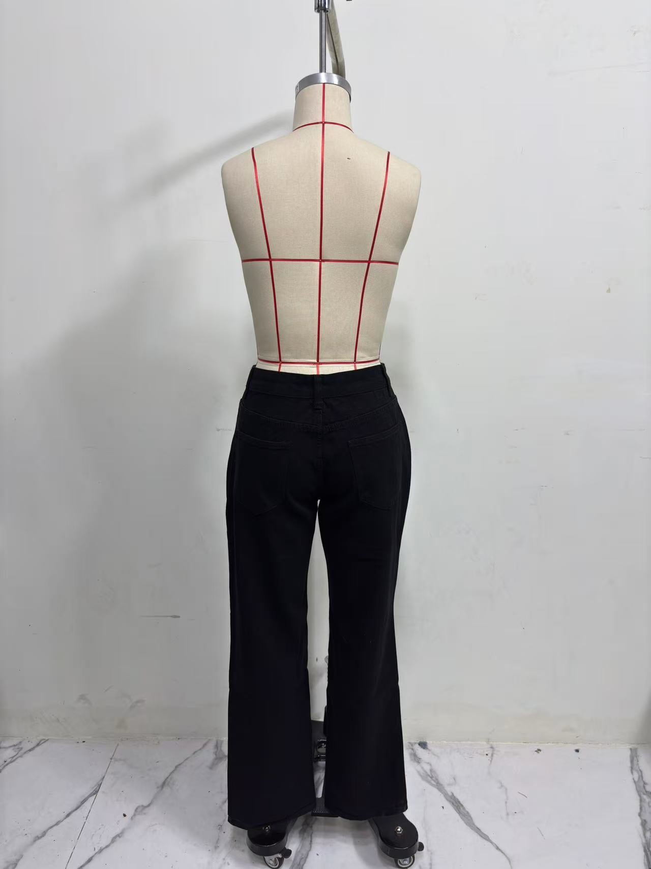 Stylish Black Wide-Leg Jeans