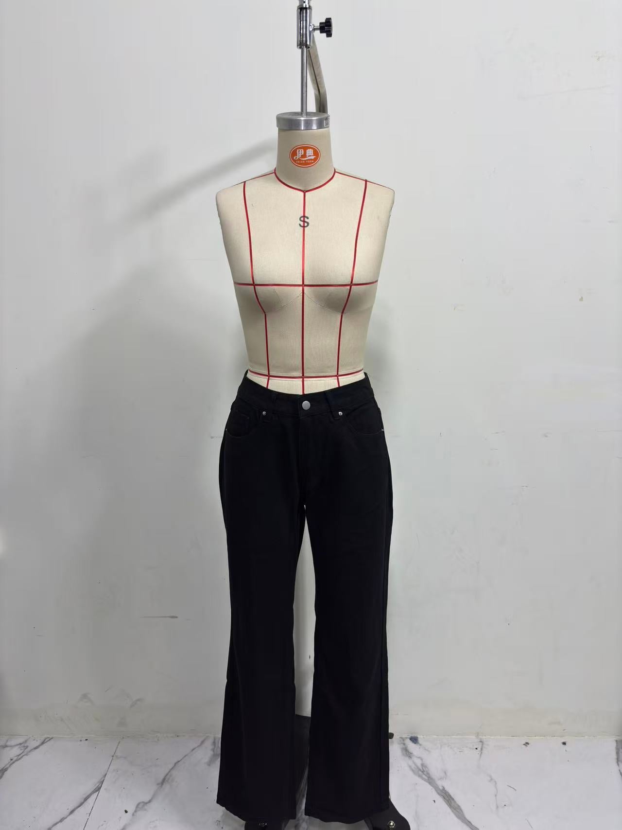 Stylish Black Wide-Leg Jeans