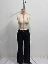 Stylish Black Wide-Leg Jeans