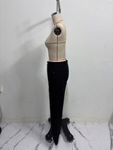 Stylish Black Wide-Leg Jeans