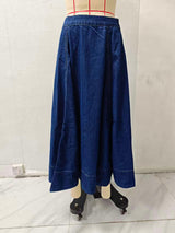 Flared Denim Maxi Skirt