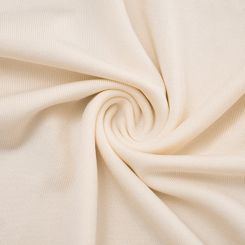 Elegant Beige Cape Dress