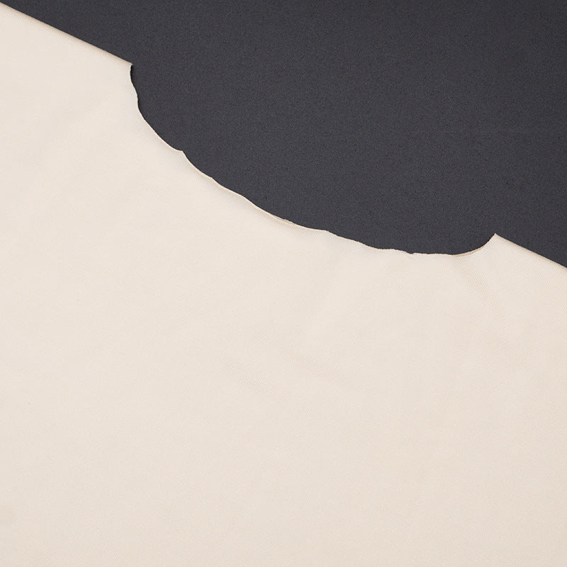 Elegant Beige Cape Dress