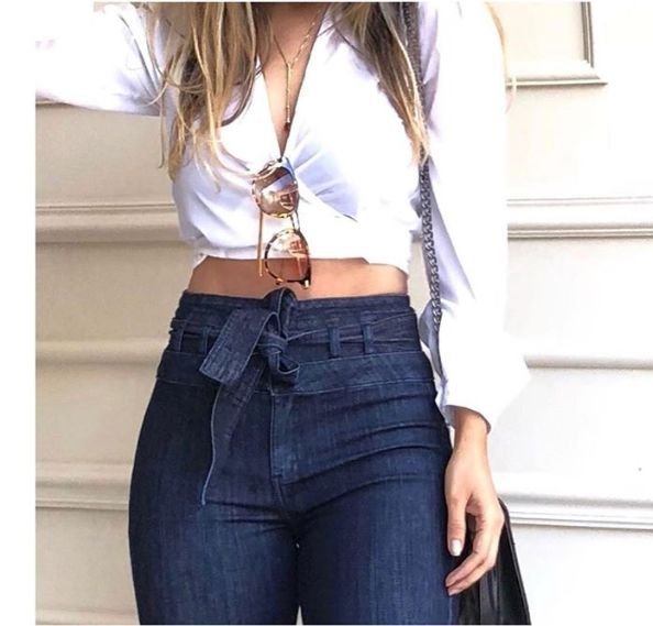 Stylish High-Waisted Flared Jeans