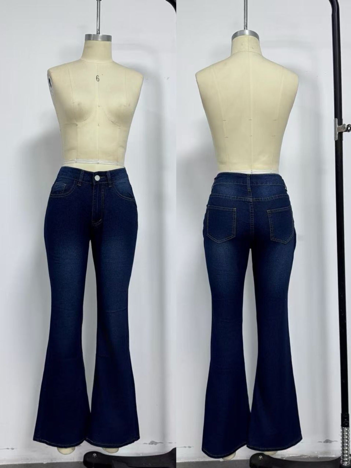 Classic High-Waisted Flare Jeans