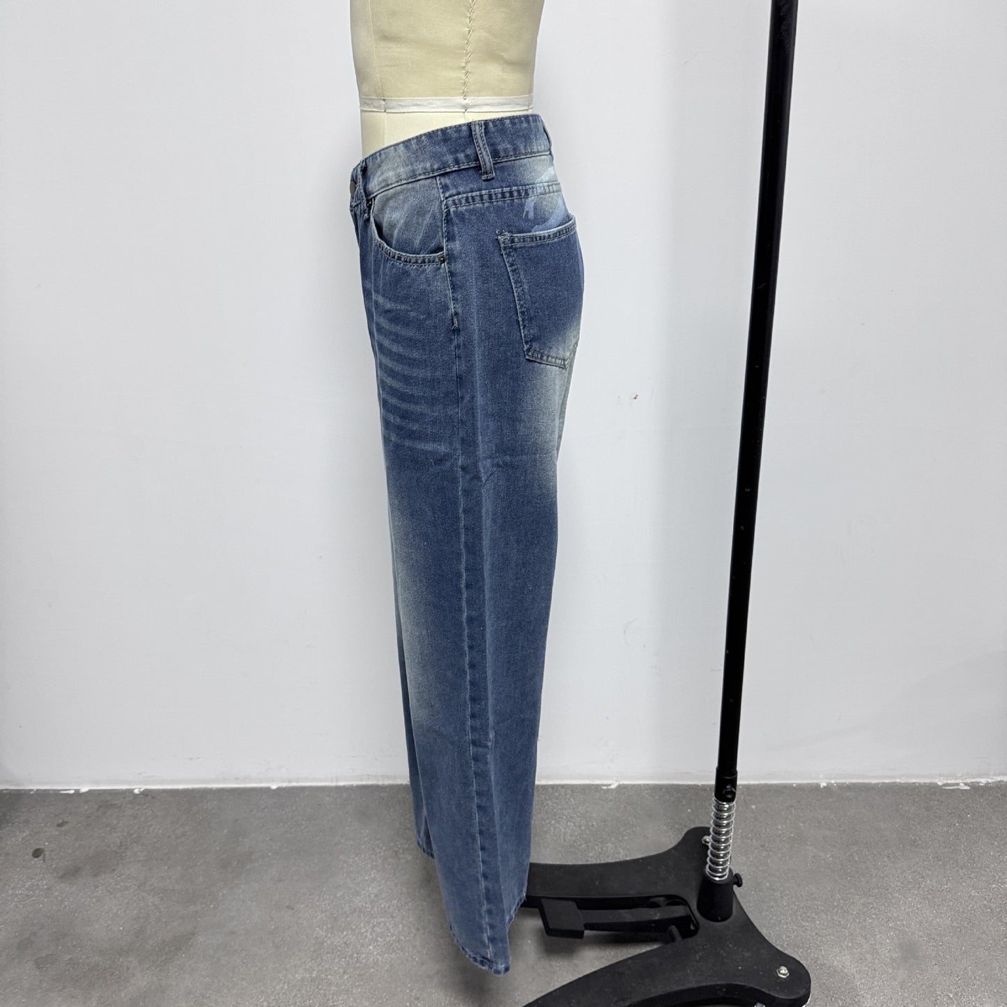 High-Waisted Wide Leg Vintage Jeans