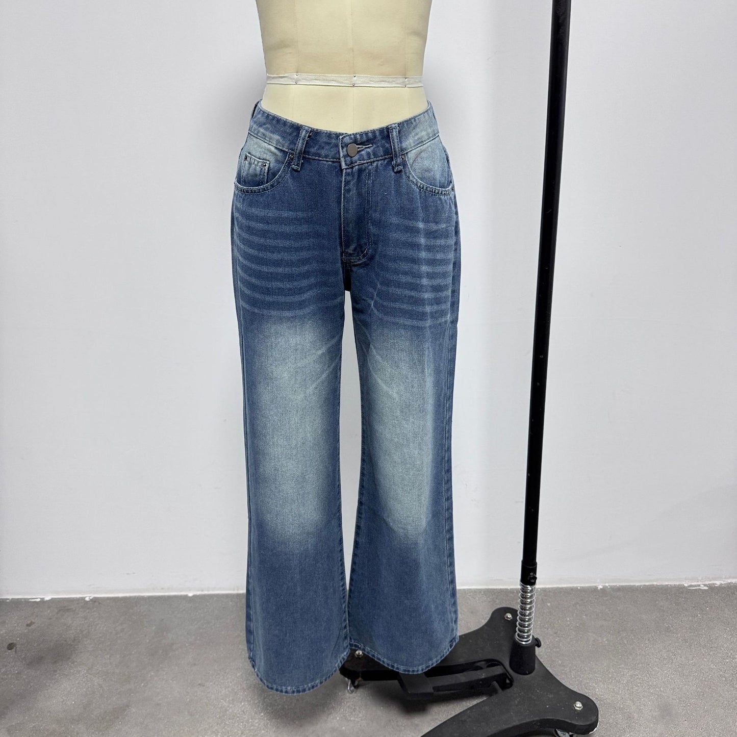 High-Waisted Wide Leg Vintage Jeans