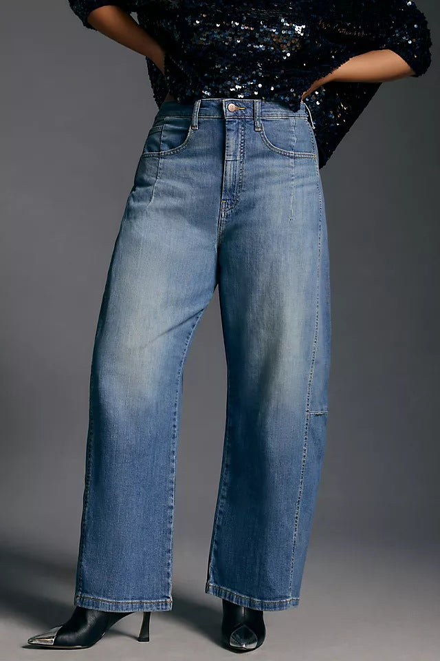 High-Waisted Wide-Leg Jeans
