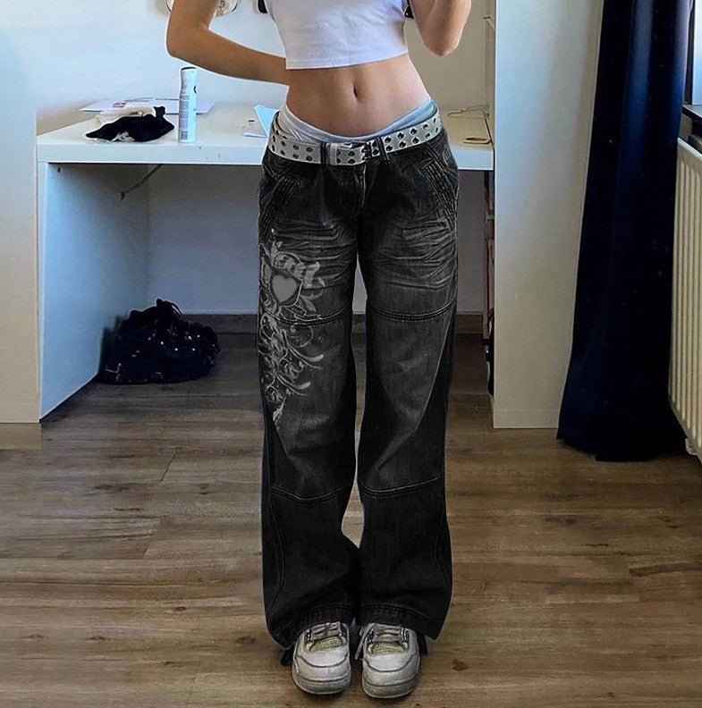 Baggy Pants with Artistic Design