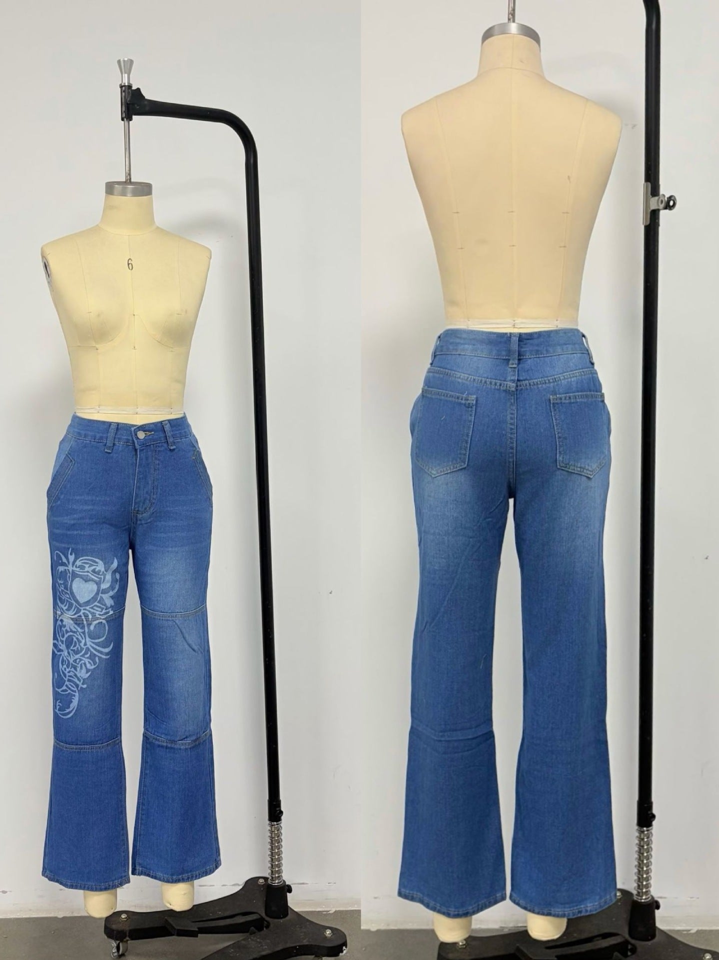 Baggy Pants with Artistic Design