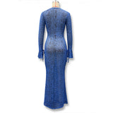 Ruched Animal Print Maxi Dress