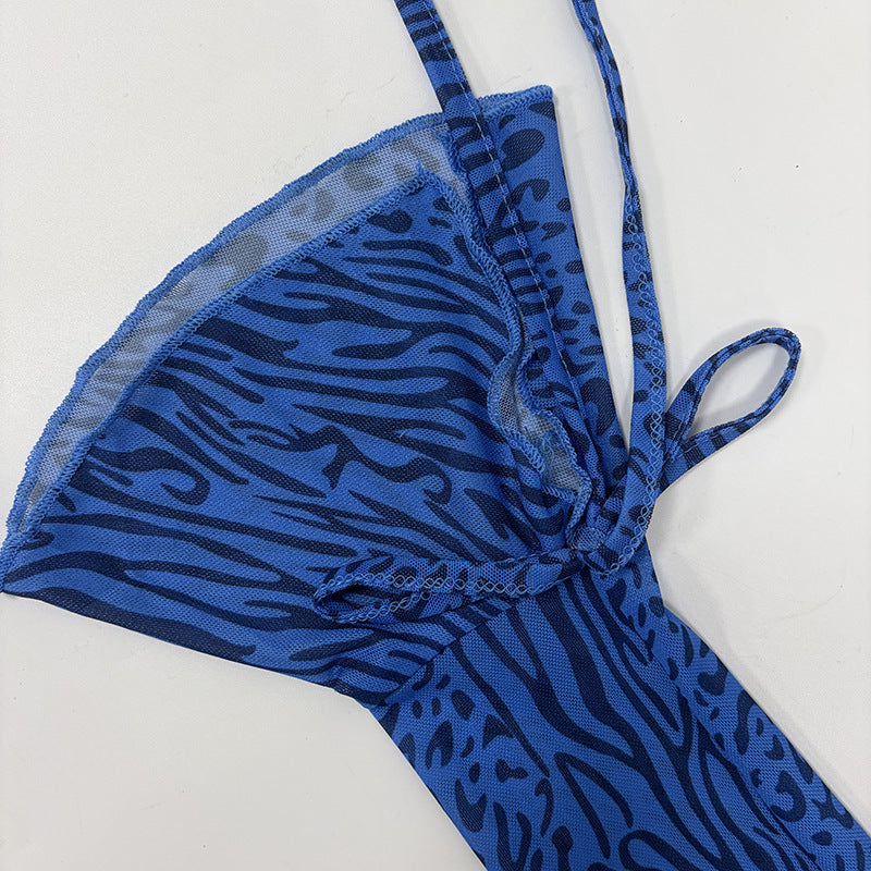 Ruched Animal Print Maxi Dress