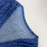 Ruched Animal Print Maxi Dress