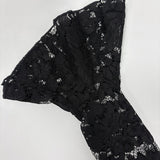 Chic Black Lace Flared Sleeve Jumpsuit