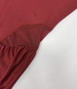 Long-Sleeve Ruched Evening Gown