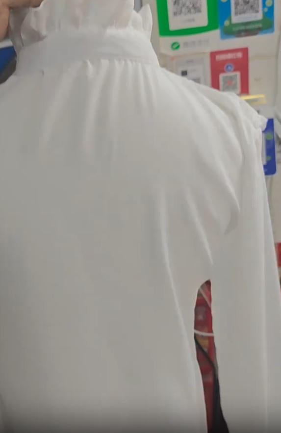 Ruffled Lace-Detail Blouse