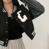 Varsity Style Patch Bomber Jacket