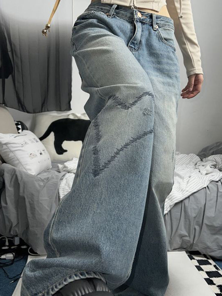 Relaxed Fit Distressed Jeans