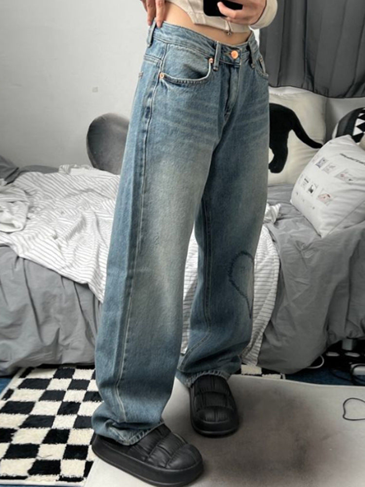 Relaxed Fit Distressed Jeans