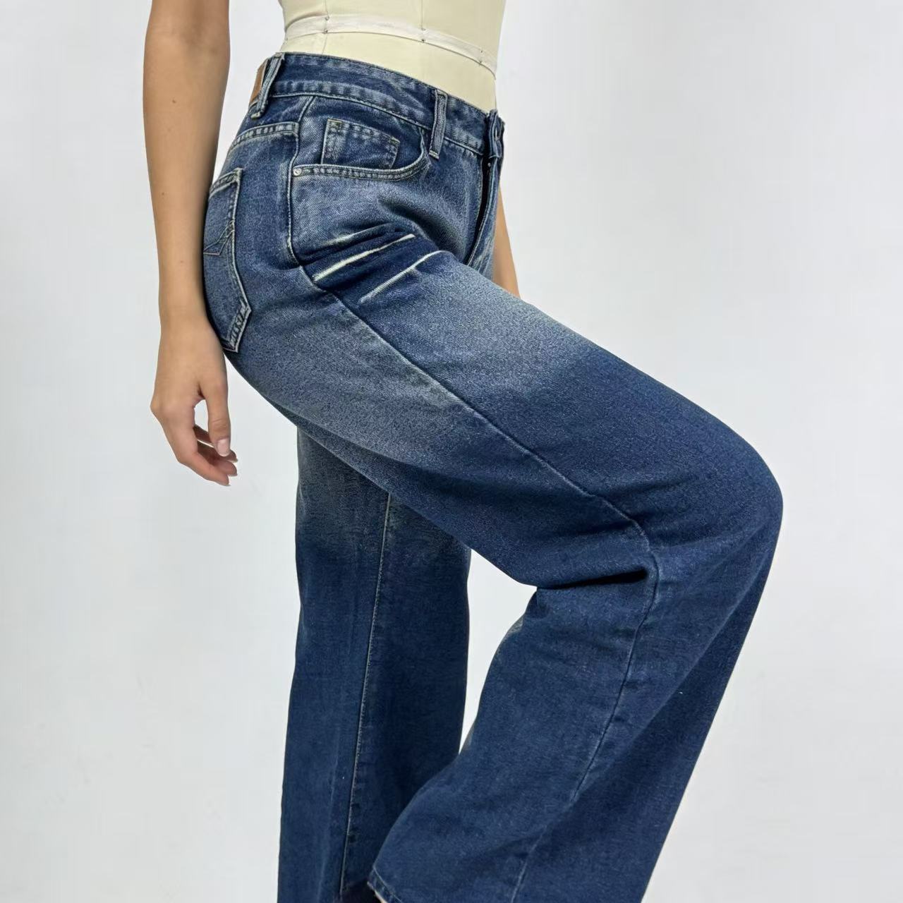 High-Waisted Wide-Leg Jeans