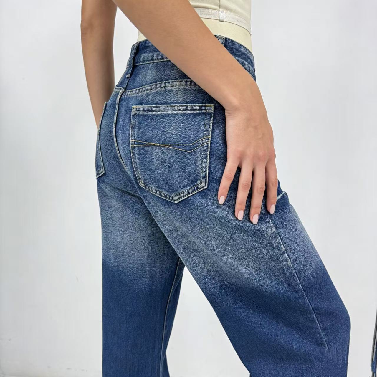 High-Waisted Wide-Leg Jeans
