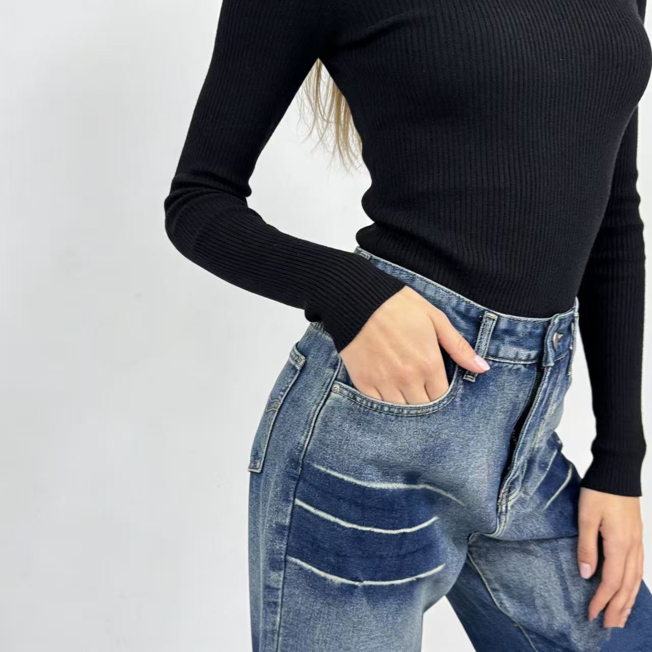 High-Waisted Wide-Leg Jeans