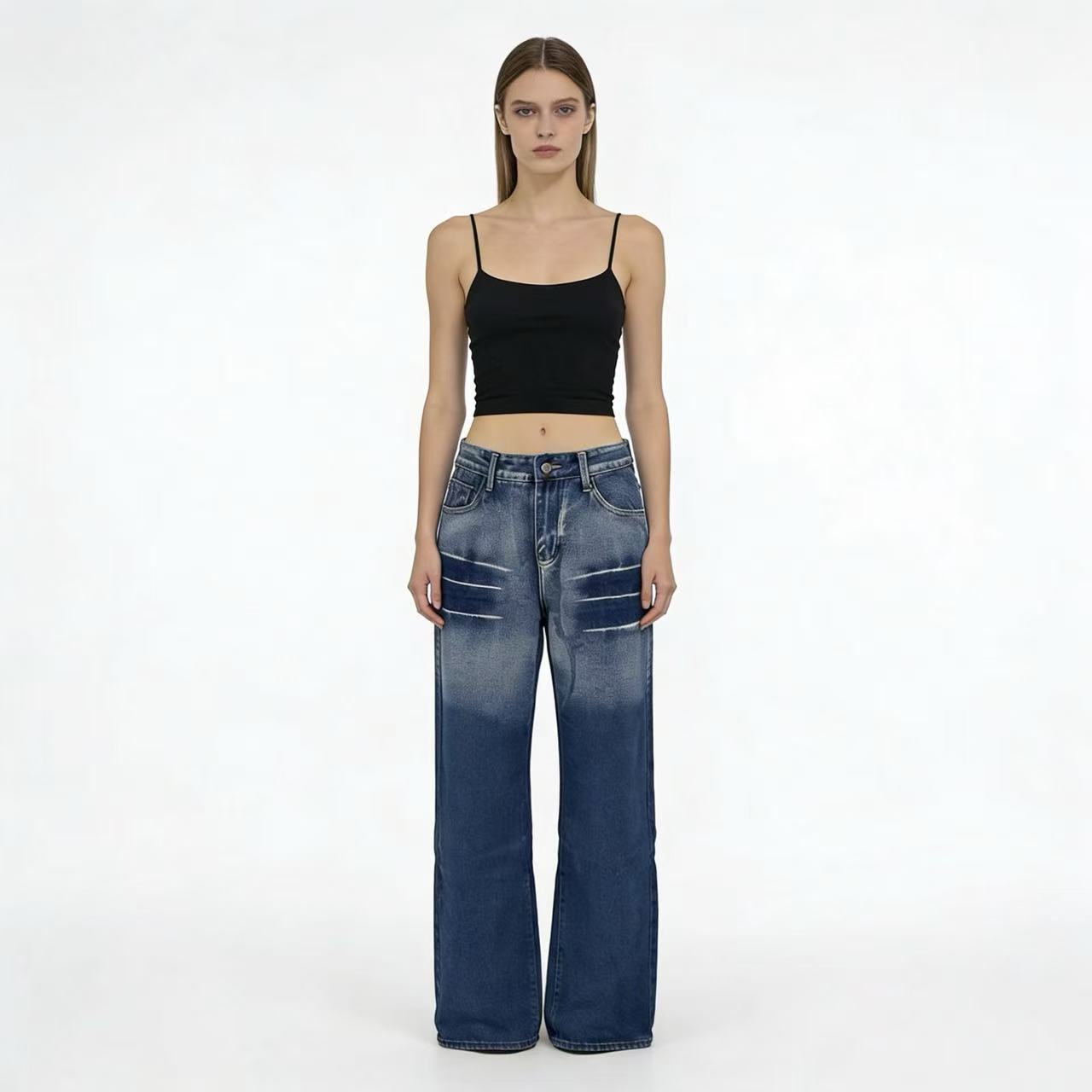 High-Waisted Wide-Leg Jeans