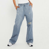 Distressed Relaxed Fit Baggy Jeans