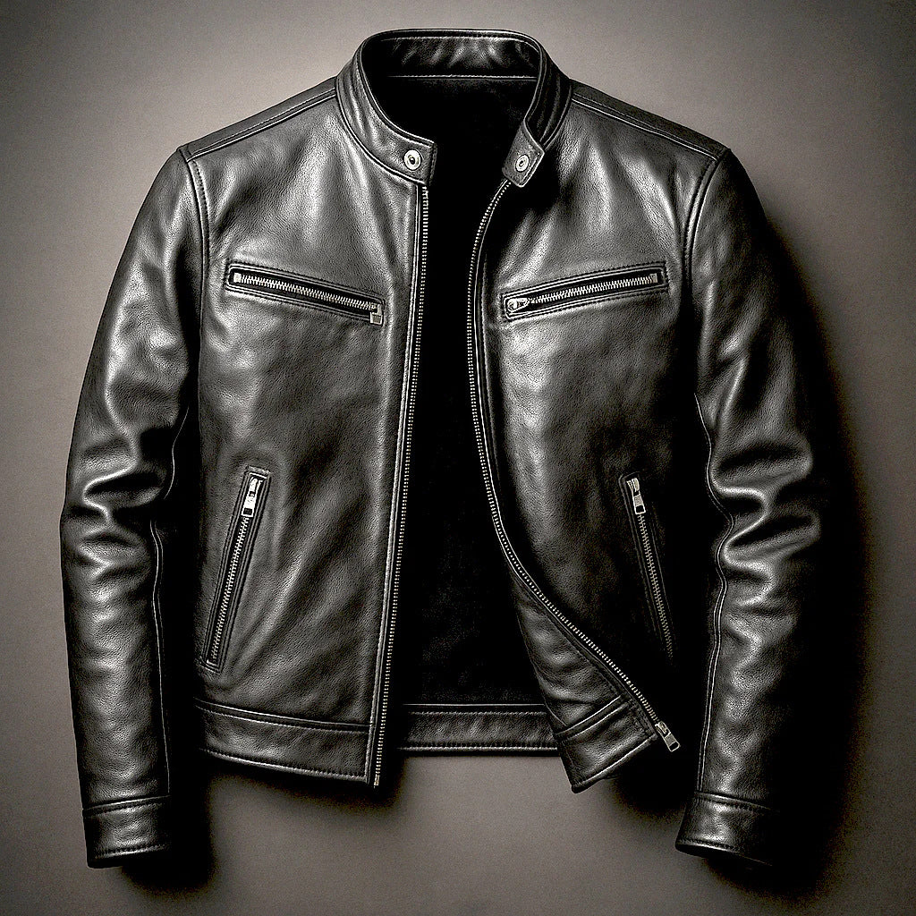 Classic Faux Leather Biker Jacket