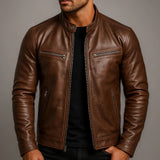 Classic Faux Leather Biker Jacket
