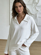 Stylish Long-Sleeve Loungewear Pajama Set