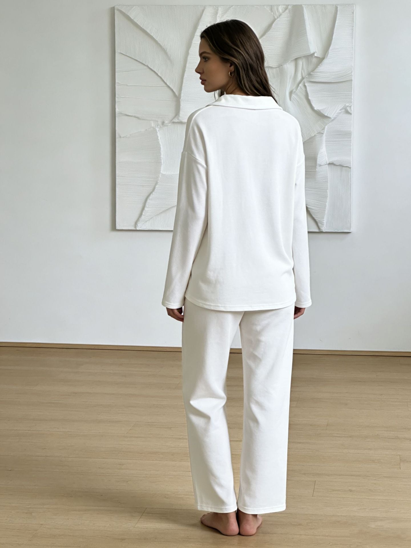 Stylish Long-Sleeve Loungewear Pajama Set