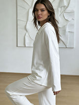 Stylish Long-Sleeve Loungewear Pajama Set