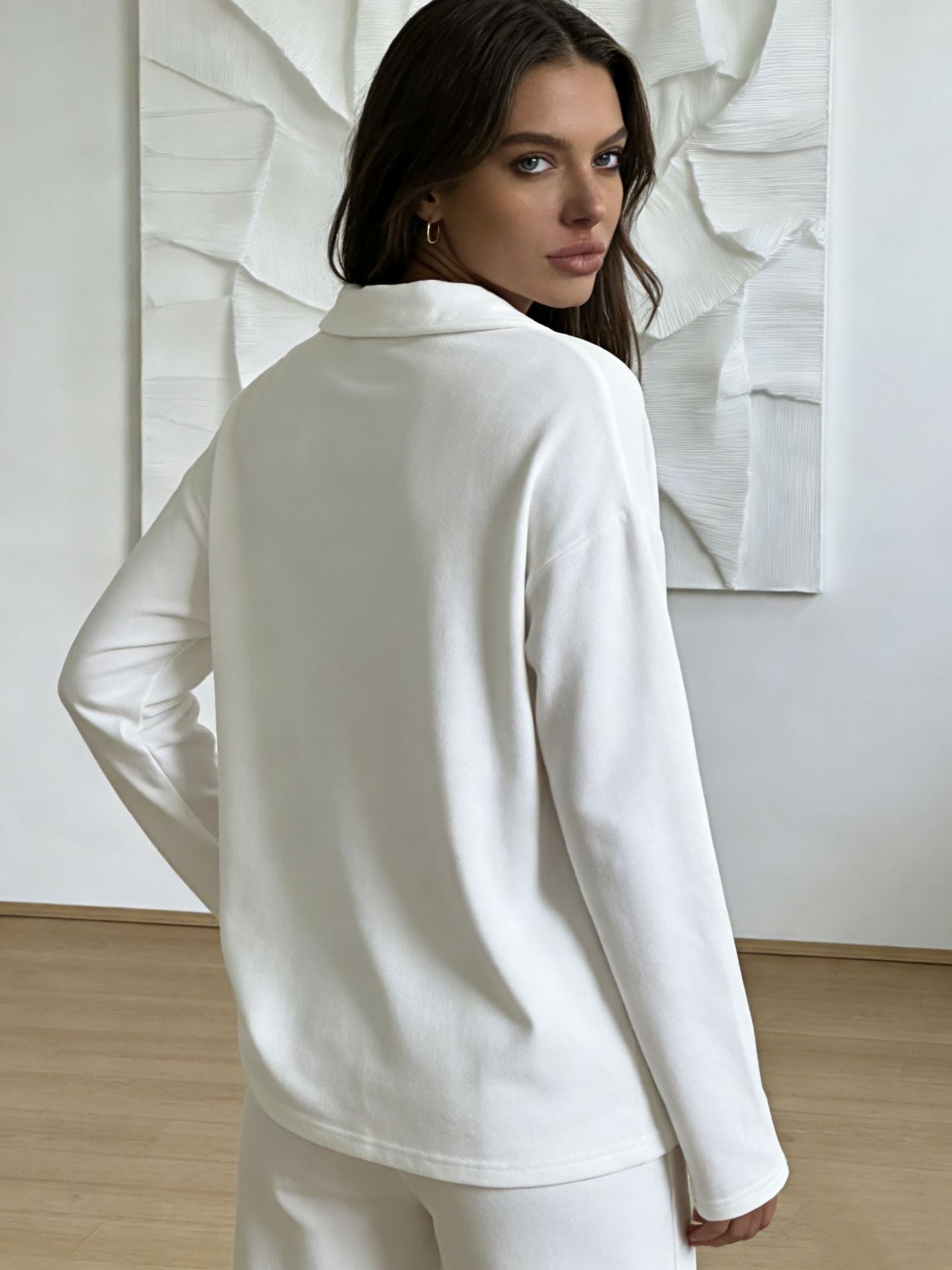Stylish Long-Sleeve Loungewear Pajama Set