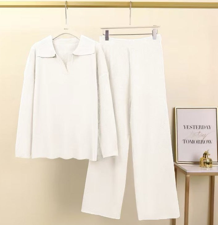 Stylish Long-Sleeve Loungewear Pajama Set