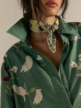 Animal & Nature Print Oversized Shirt