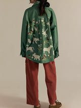 Animal & Nature Print Oversized Shirt