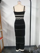 Elegant Striped Maxi Dress