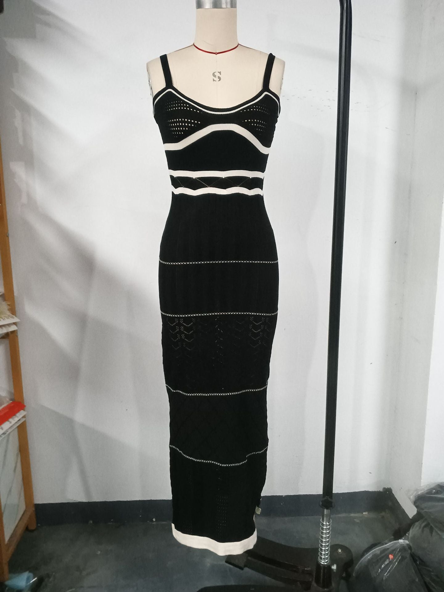 Elegant Striped Maxi Dress