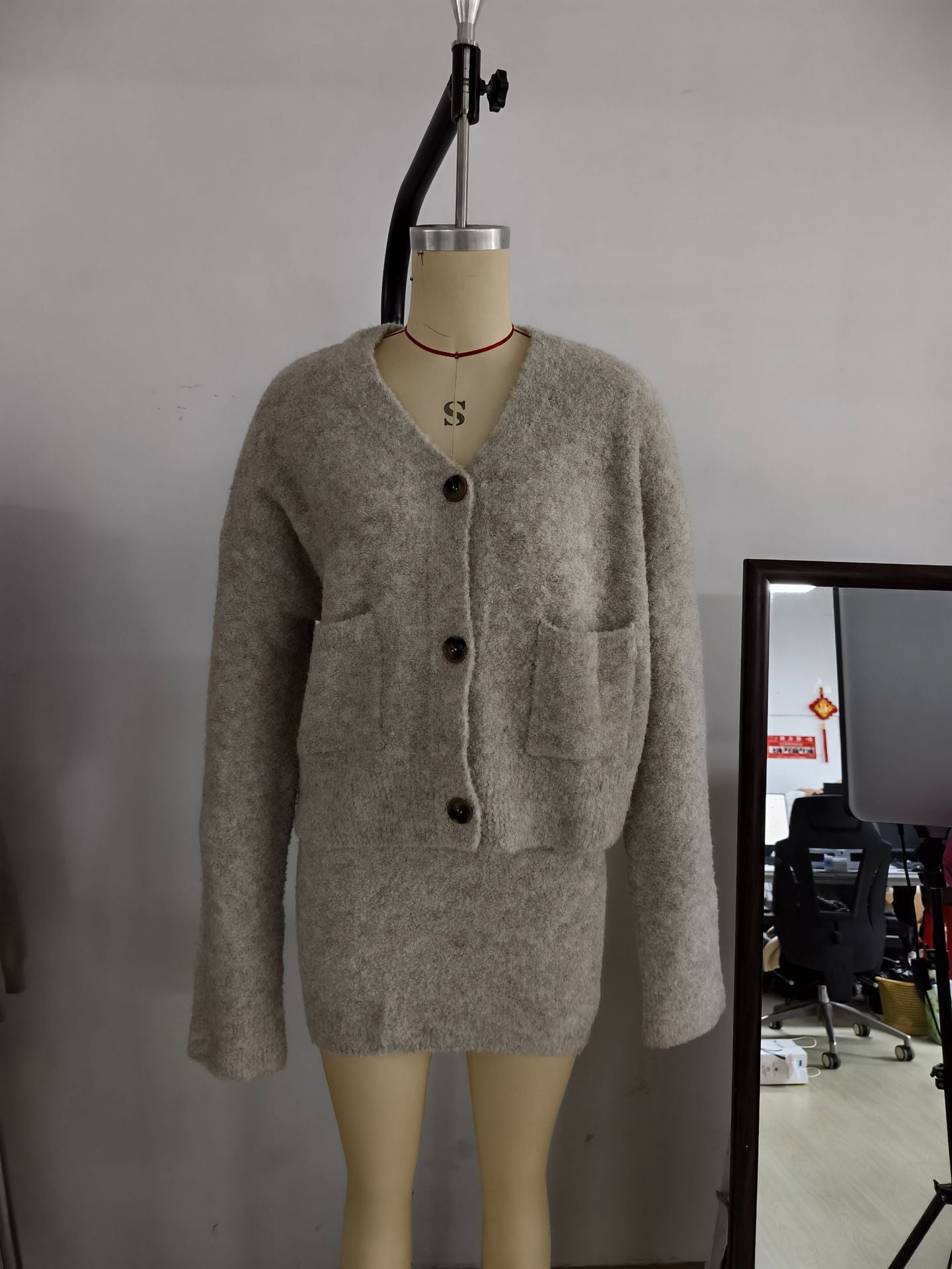Cozy Beige Two-Piece Lounge Set