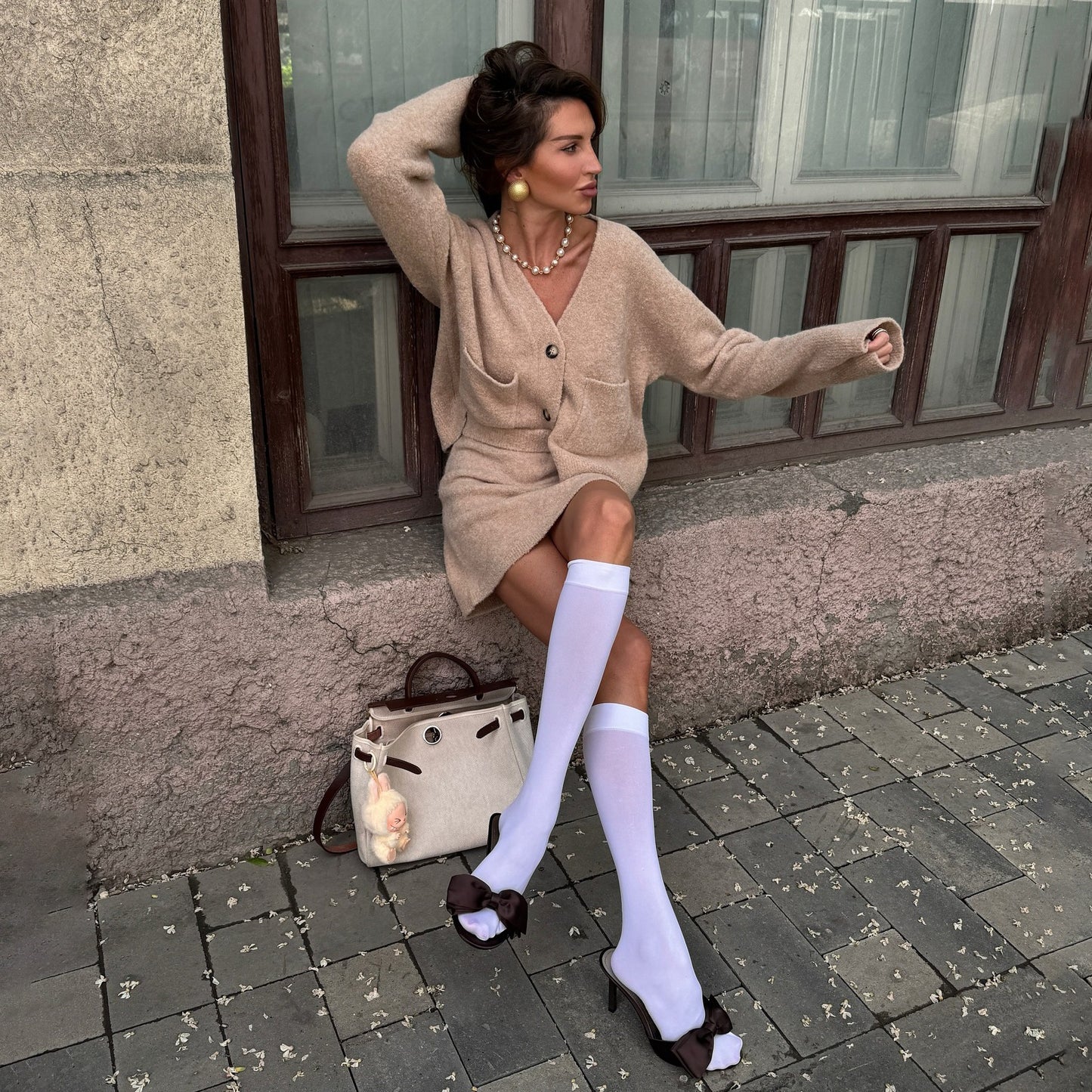 Cozy Beige Two-Piece Lounge Set