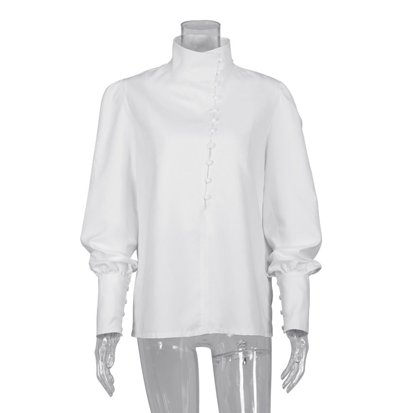 Elegant White Button-Down Blouse