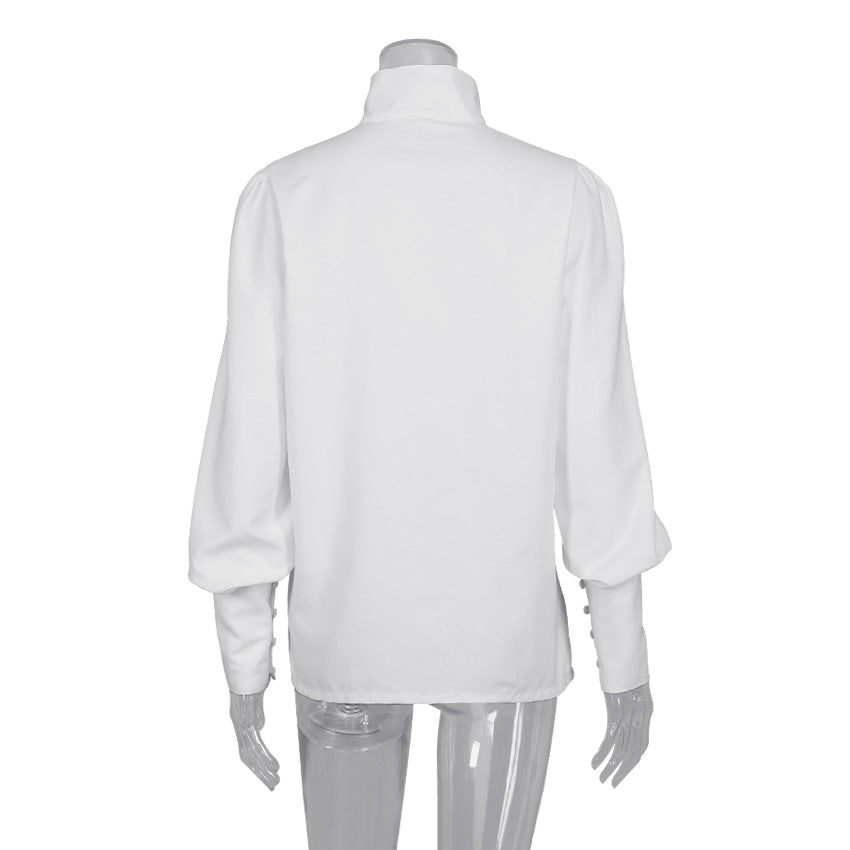 Elegant White Button-Down Blouse