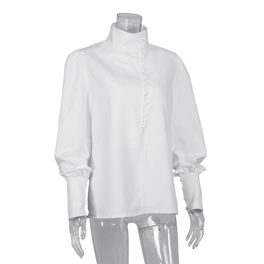 Elegant White Button-Down Blouse