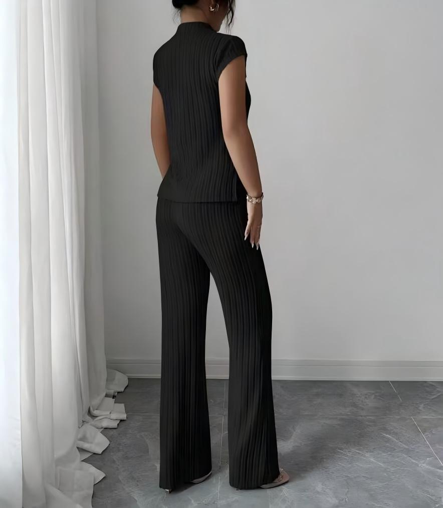 Pleated Sleeveless Top & Pants Set