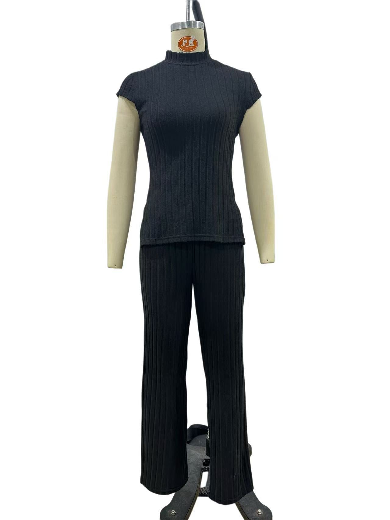 Pleated Sleeveless Top & Pants Set