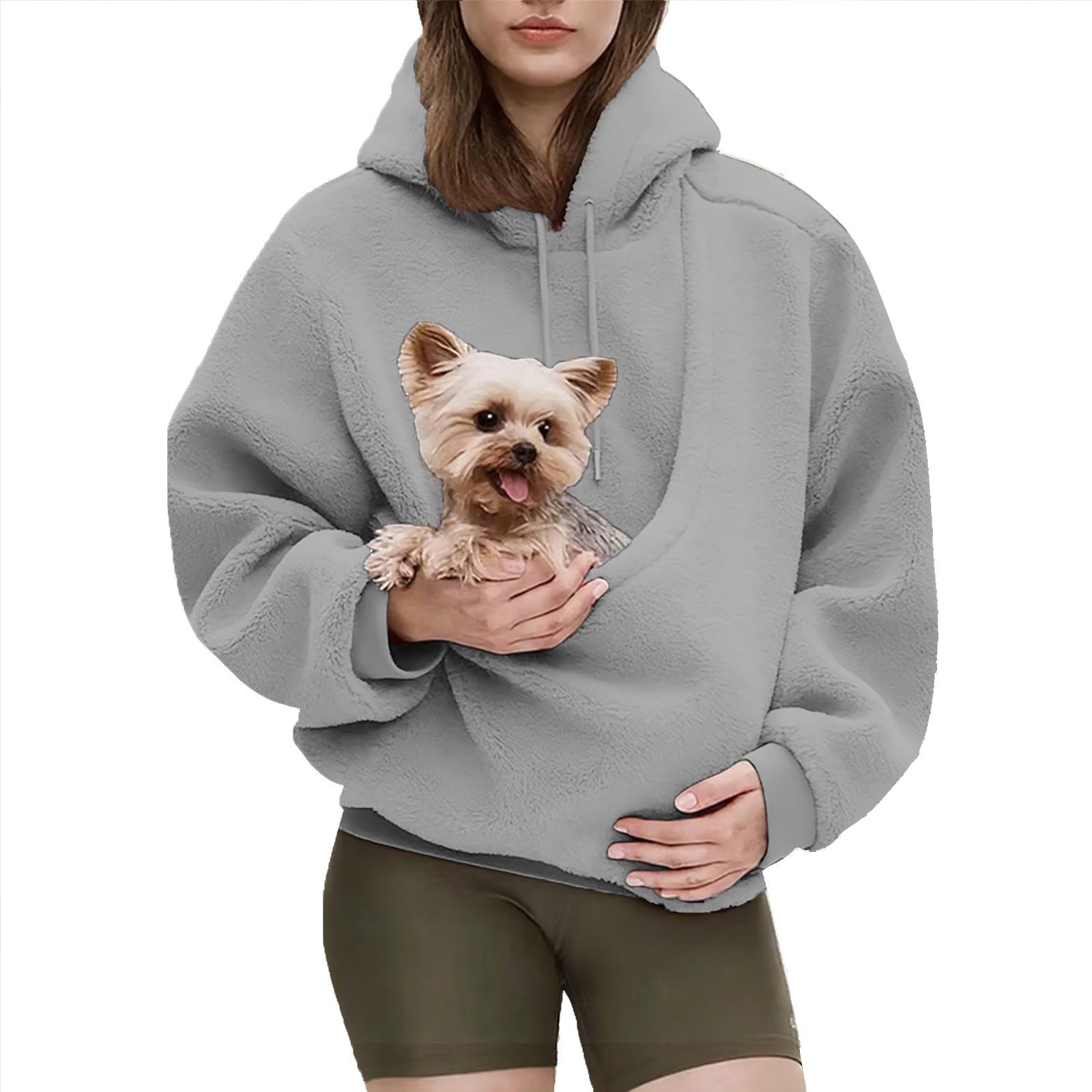 Cozy Gray Fleece Hoodie