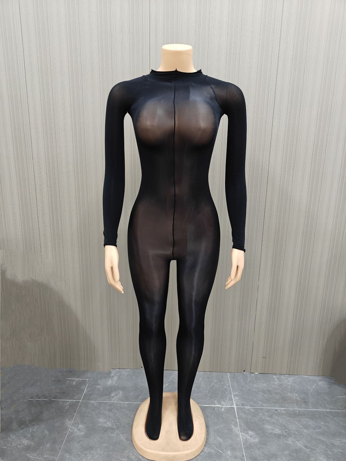 Bold Black Sheer Jumpsuit